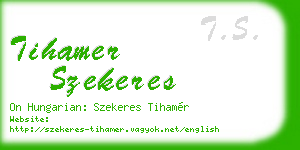 tihamer szekeres business card